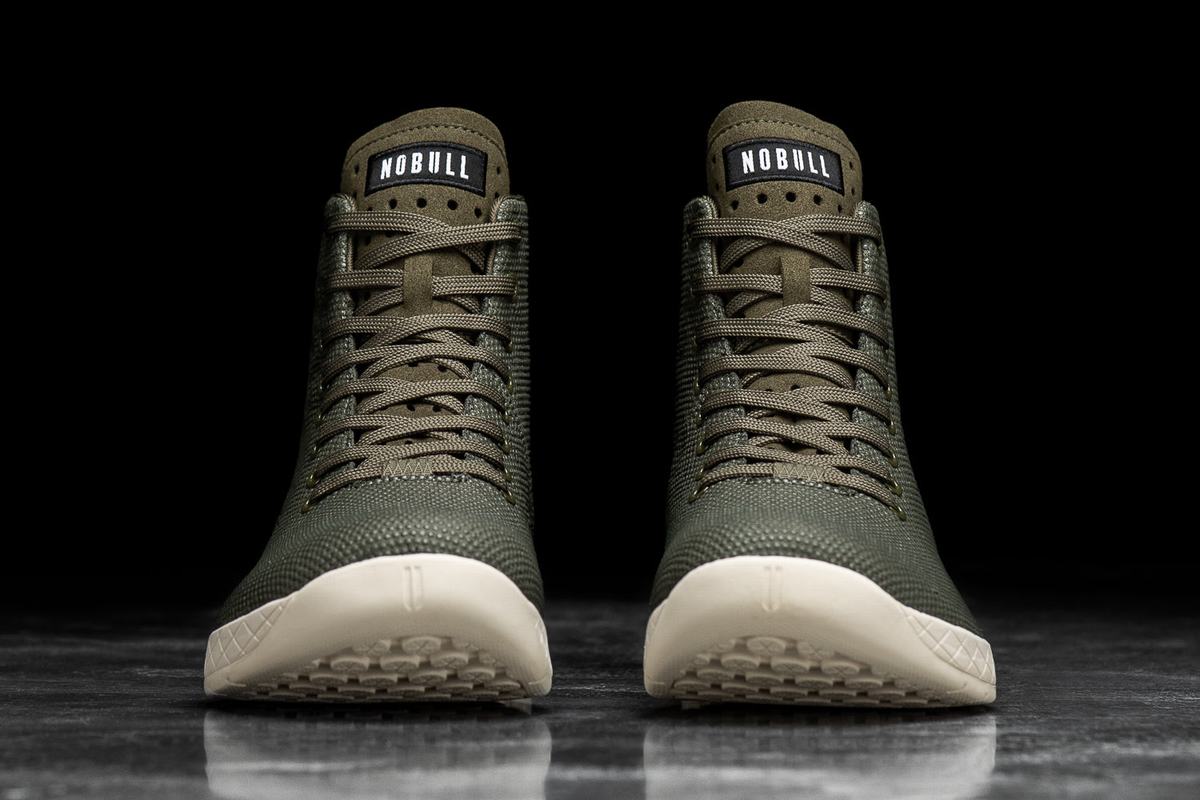Basket Nobull Superfabric High-Top Army Trainer Homme Blanche | UF3497102