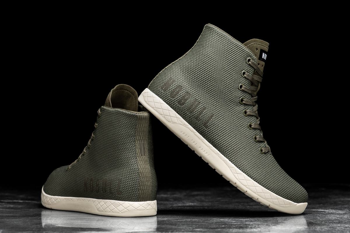 Basket Nobull Superfabric High-Top Army Trainer Femme Blanche | ZX8710634