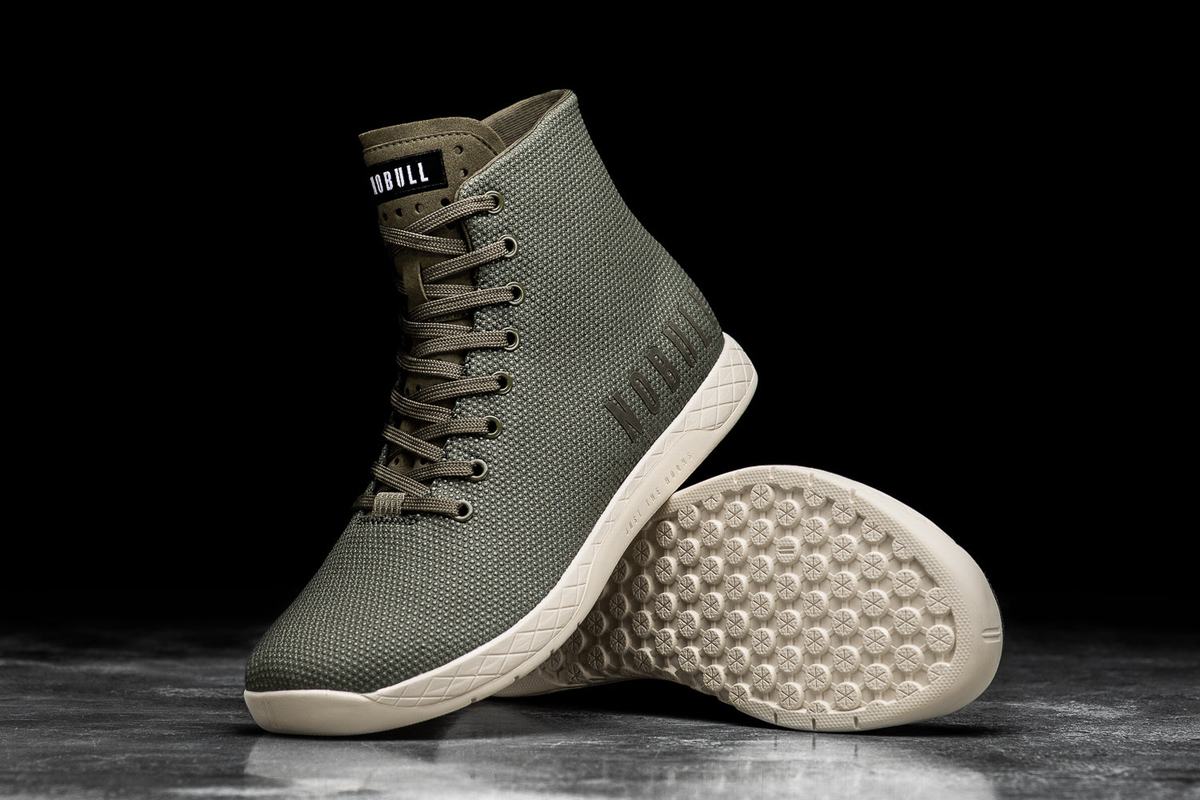 Basket Nobull Superfabric High-Top Army Trainer Femme Blanche | ZX8710634