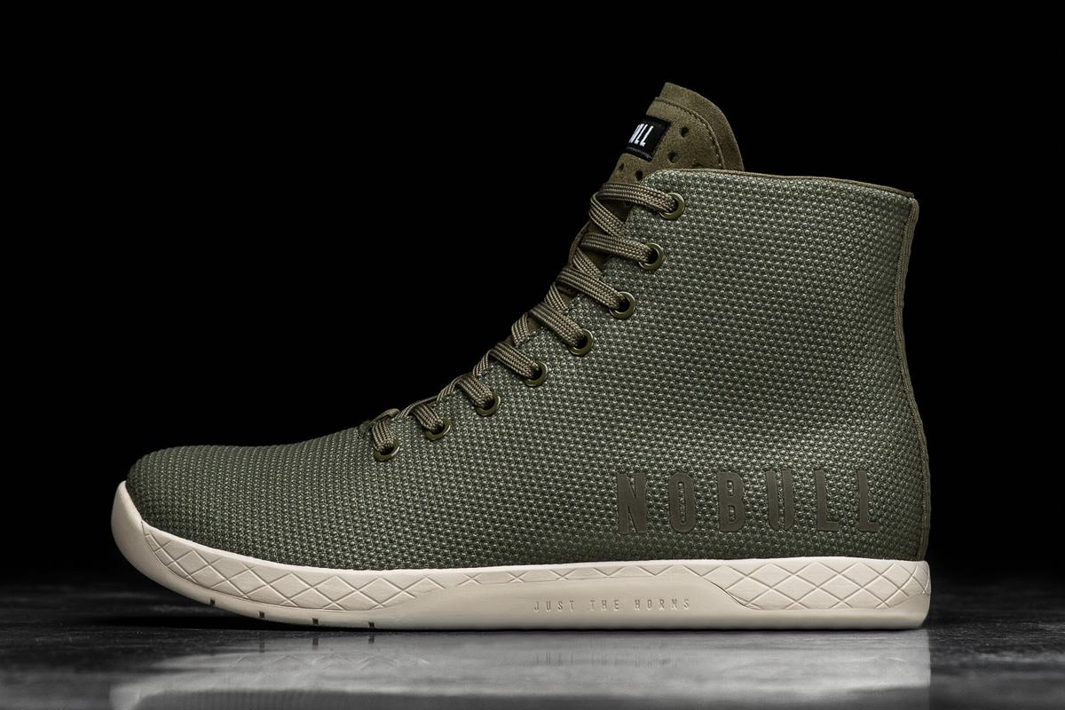 Basket Nobull Superfabric High-Top Army Trainer Femme Blanche | ZX8710634