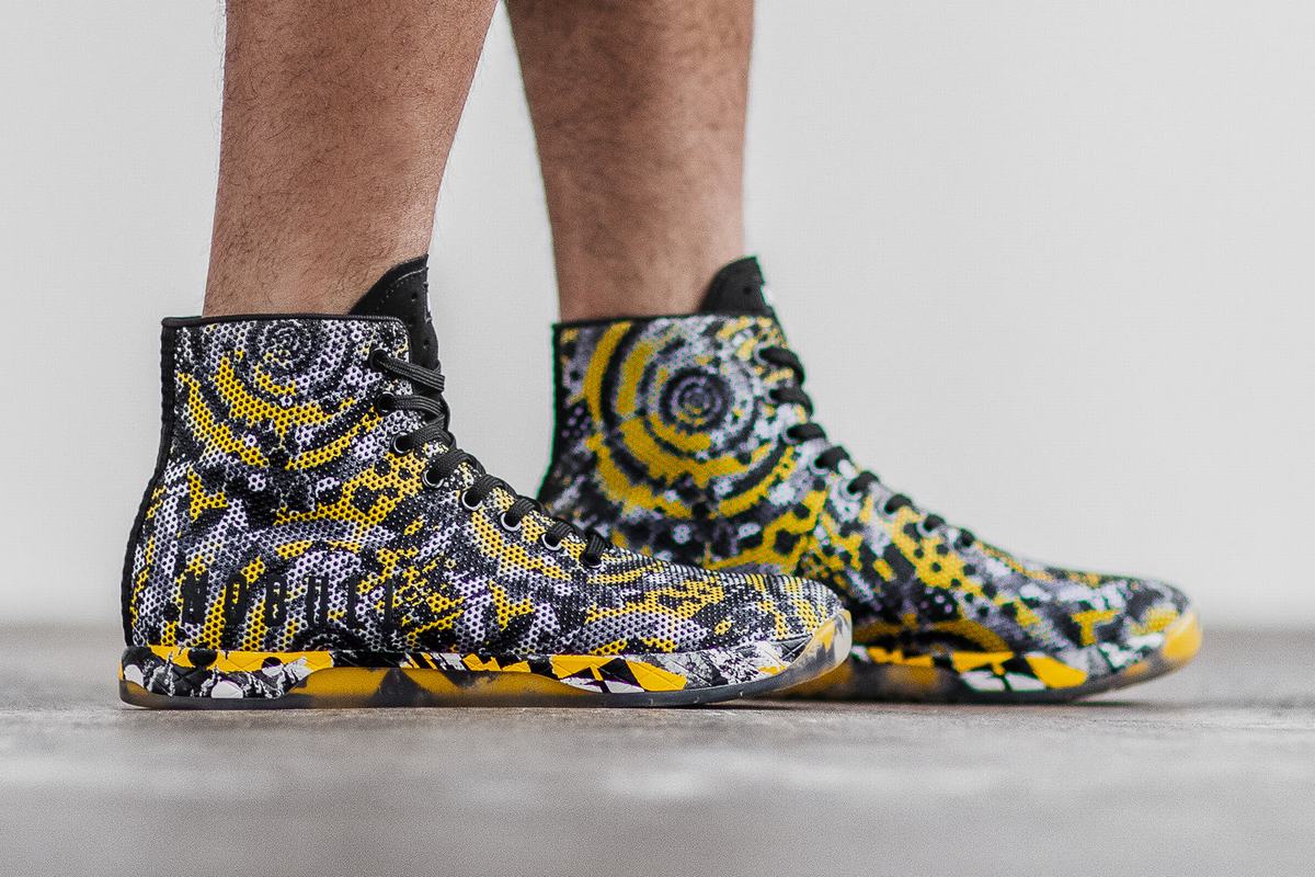 Basket Nobull Superfabric High-Top Artists For Humanity Trainer Homme Noir Jaune | LH0214768