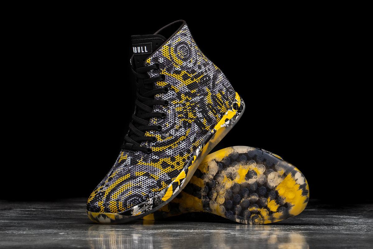 Basket Nobull Superfabric High-Top Artists For Humanity Trainer Homme Noir Jaune | LH0214768