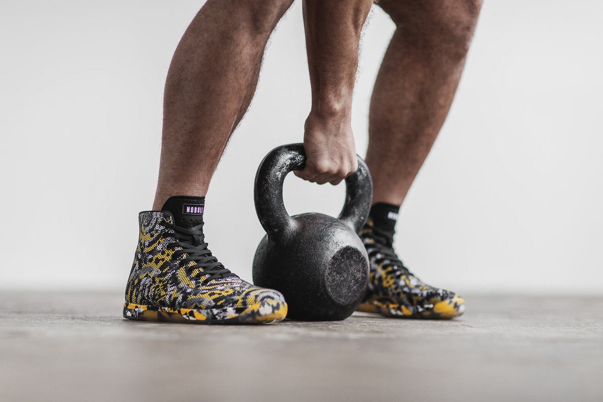 Basket Nobull Superfabric High-Top Artists For Humanity Trainer Homme Noir Jaune | LH0214768