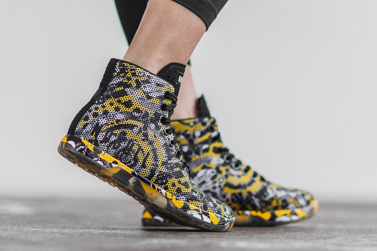 Basket Nobull Superfabric High-Top Artists For Humanity Trainer Femme Noir Jaune | PE9758603