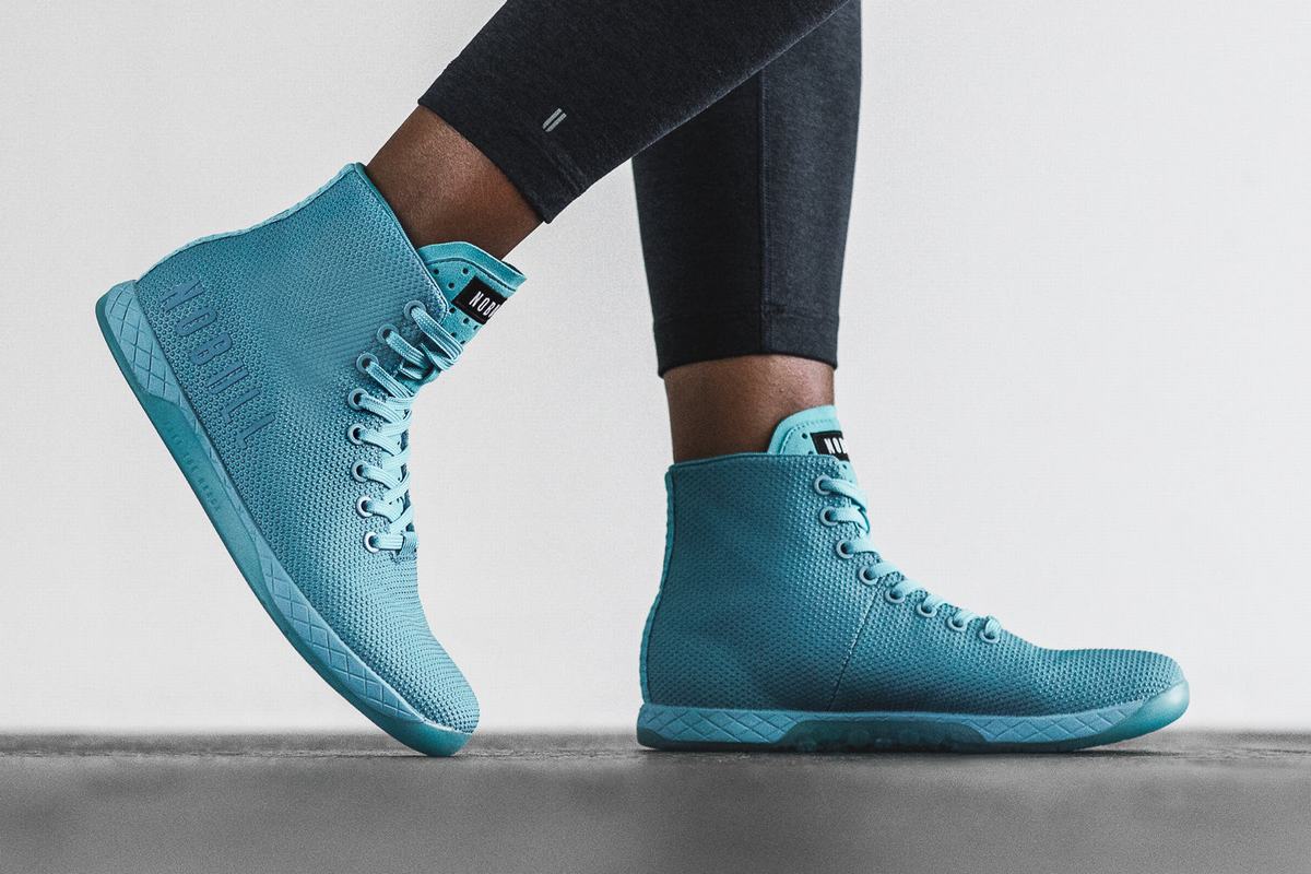 Basket Nobull Superfabric High-Top Neon Trainer Femme Bleu | DL2708613