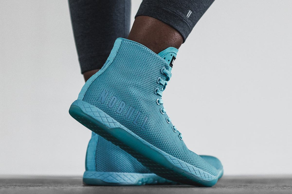 Basket Nobull Superfabric High-Top Neon Trainer Femme Bleu | DL2708613