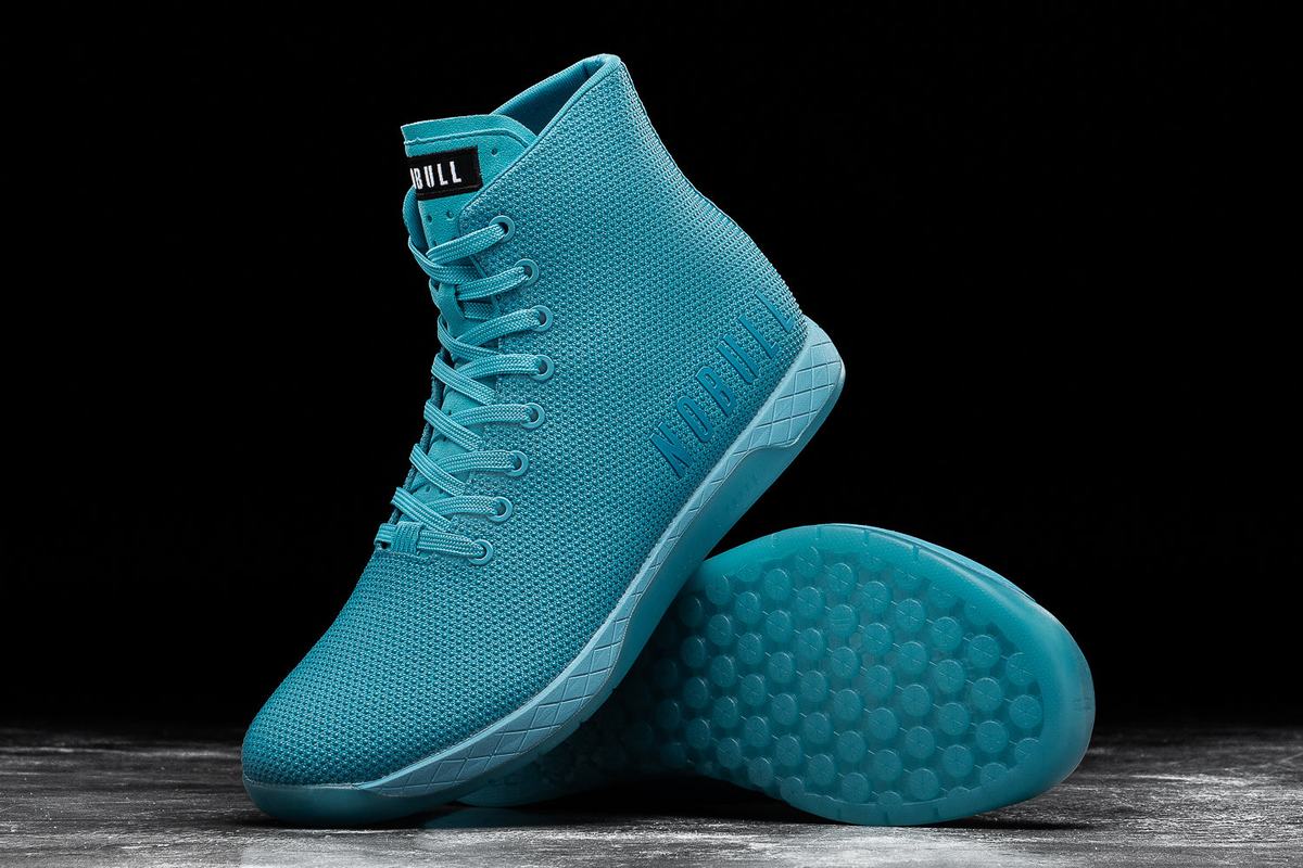 Basket Nobull Superfabric High-Top Neon Trainer Femme Bleu | DL2708613