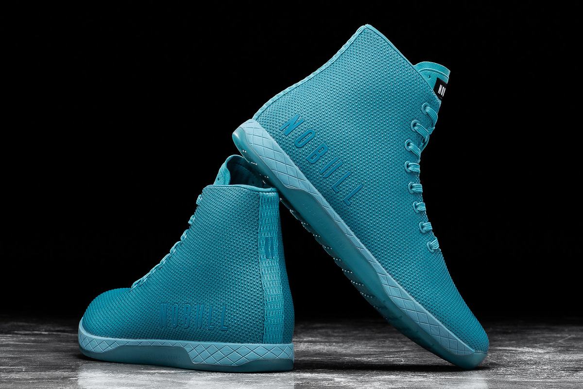 Basket Nobull Superfabric High-Top Neon Trainer Femme Bleu | DL2708613