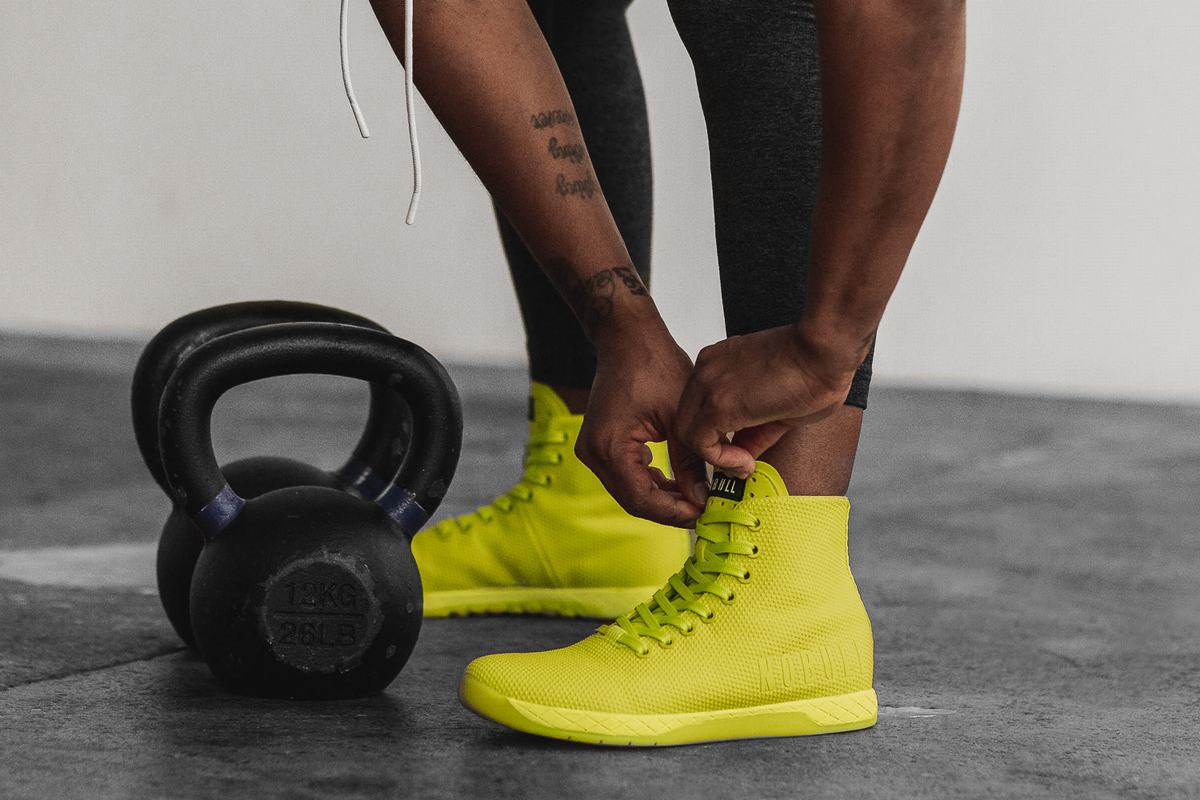 Basket Nobull Superfabric High-Top Neon Trainer Femme Vert Clair | GN5932061