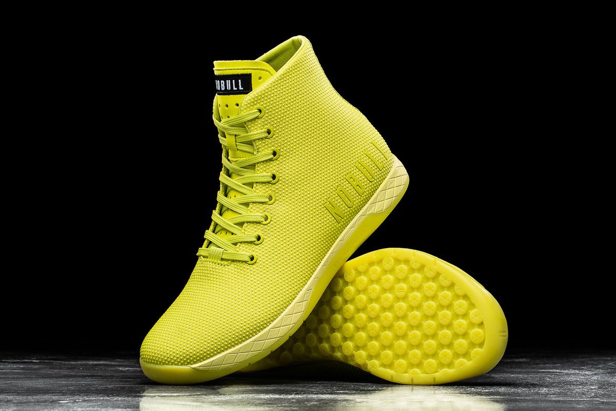 Basket Nobull Superfabric High-Top Neon Trainer Femme Vert Clair | GN5932061
