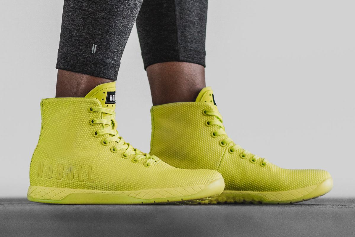 Basket Nobull Superfabric High-Top Neon Trainer Femme Vert Clair | GN5932061