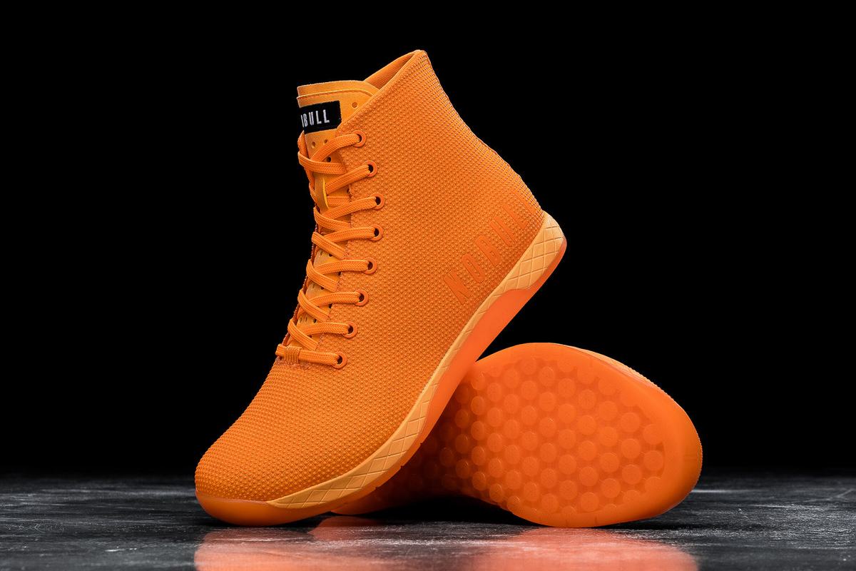 Basket Nobull Superfabric High-Top Neon Trainer Femme Orange | LA9107354