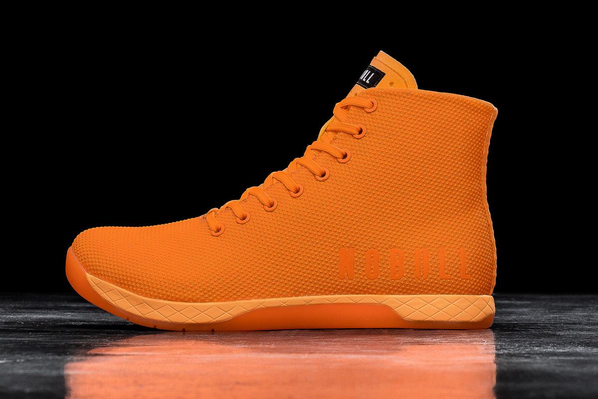 Basket Nobull Superfabric High-Top Neon Trainer Femme Orange | LA9107354