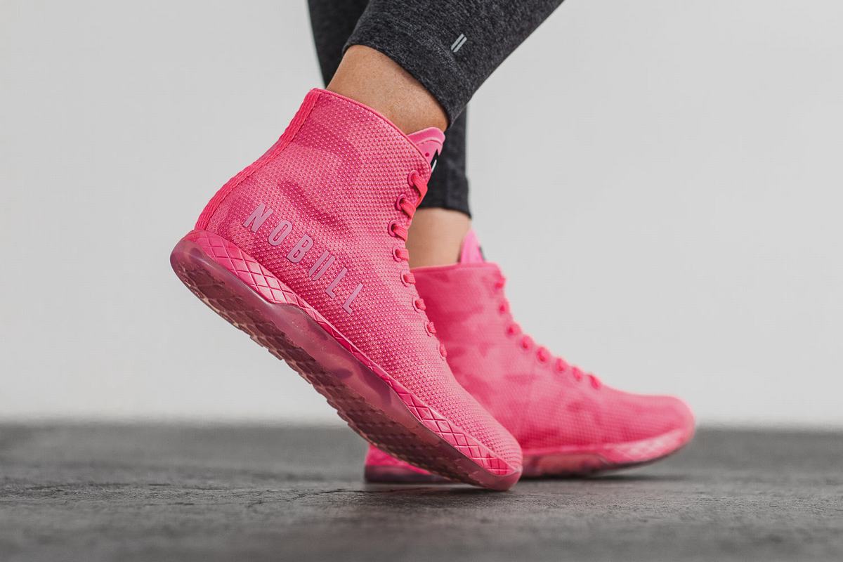Basket Nobull Superfabric High-Top Neon Trainer Femme Rose Camouflage | MS4537190