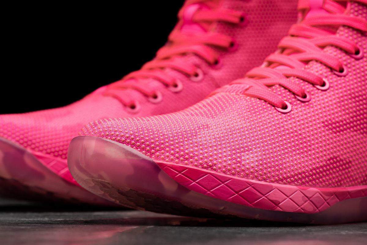 Basket Nobull Superfabric High-Top Neon Trainer Homme Rose Camouflage | NR8523907