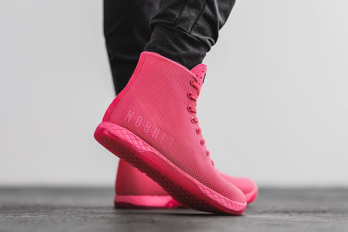Basket Nobull Superfabric High-Top Neon Trainer Homme Rose | TG8413205