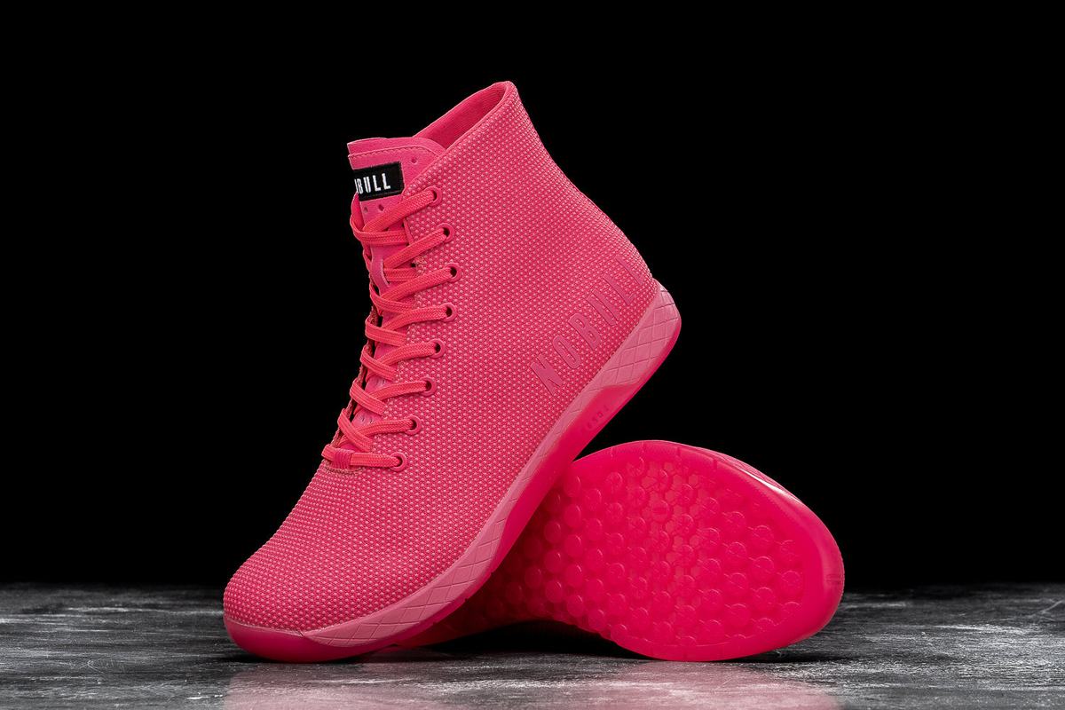 Basket Nobull Superfabric High-Top Neon Trainer Homme Rose | TG8413205