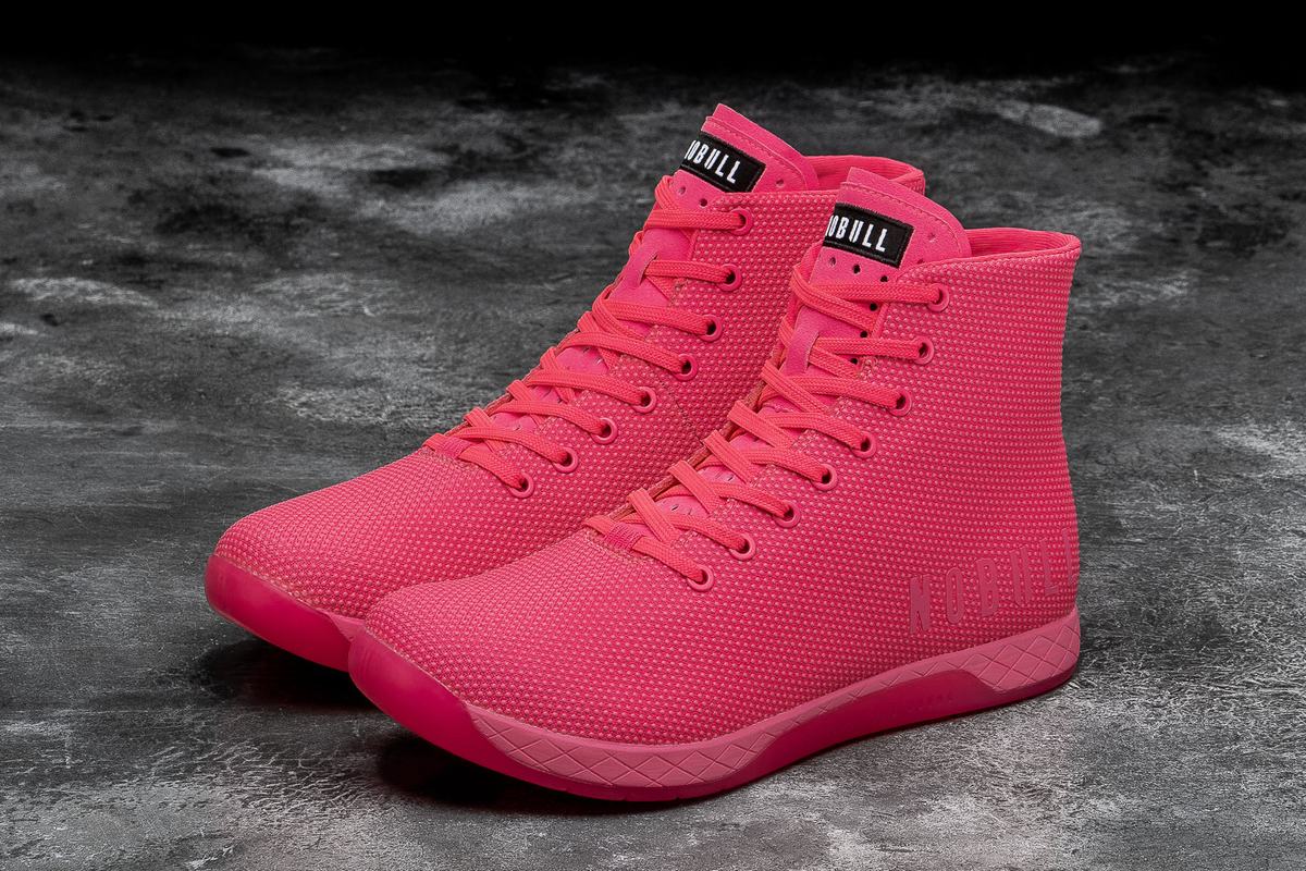 Basket Nobull Superfabric High-Top Neon Trainer Homme Rose | TG8413205