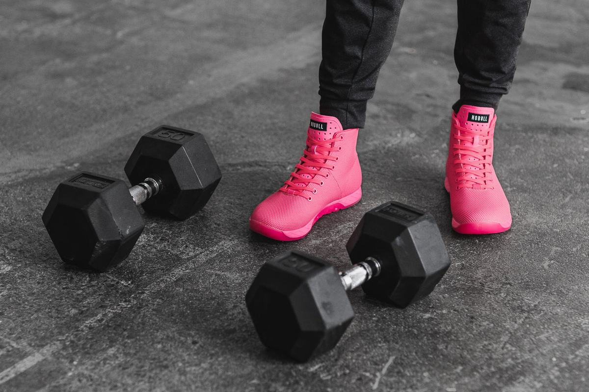 Basket Nobull Superfabric High-Top Neon Trainer Homme Rose | TG8413205