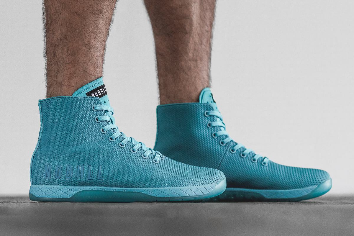 Basket Nobull Superfabric High-Top Neon Trainer Homme Bleu | TS3590627