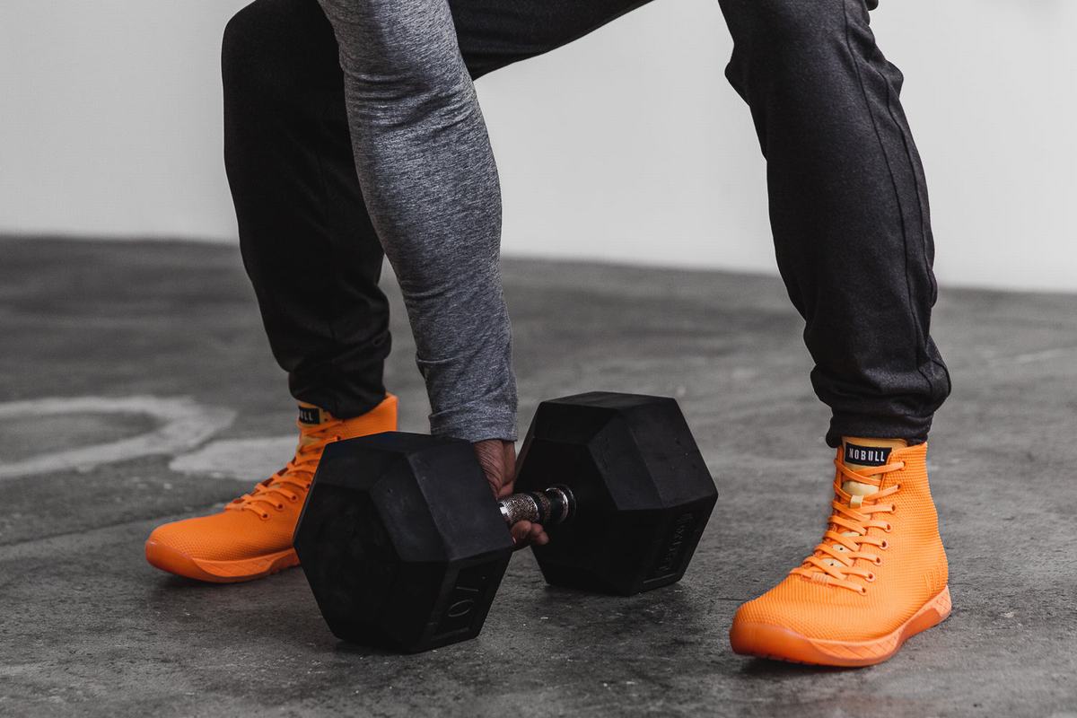 Basket Nobull Superfabric High-Top Neon Trainer Homme Orange | XB2417685