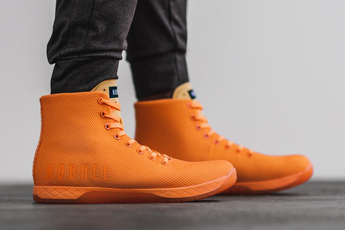 Basket Nobull Superfabric High-Top Neon Trainer Homme Orange | XB2417685