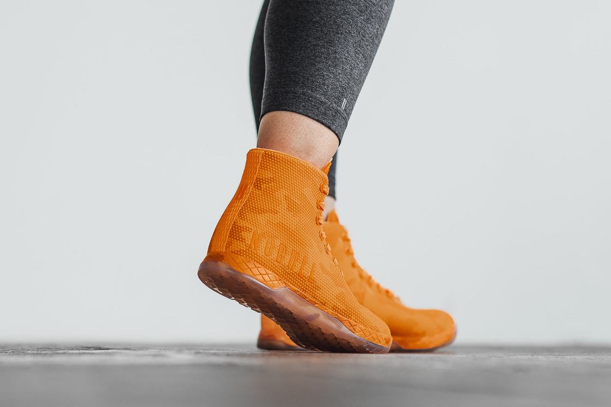 Basket Nobull Superfabric High-Top Neon Trainer Femme Orange Camouflage | ZA6598013