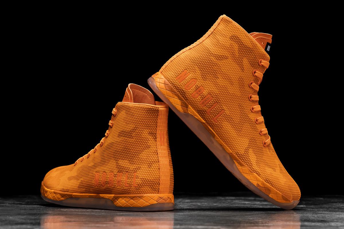 Basket Nobull Superfabric High-Top Neon Trainer Femme Orange Camouflage | ZA6598013
