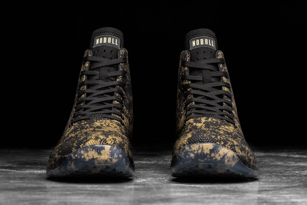 Basket Nobull Superfabric High-Top Pride Trainer Homme Doré Noir | VU7102456