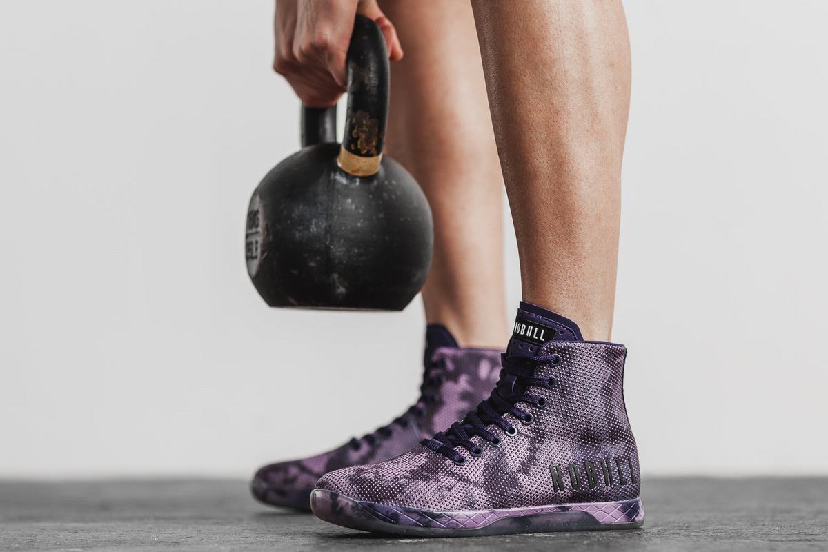 Basket Nobull Superfabric High-Top Tie-Dye Trainer Femme Violette Foncé | QZ9524683