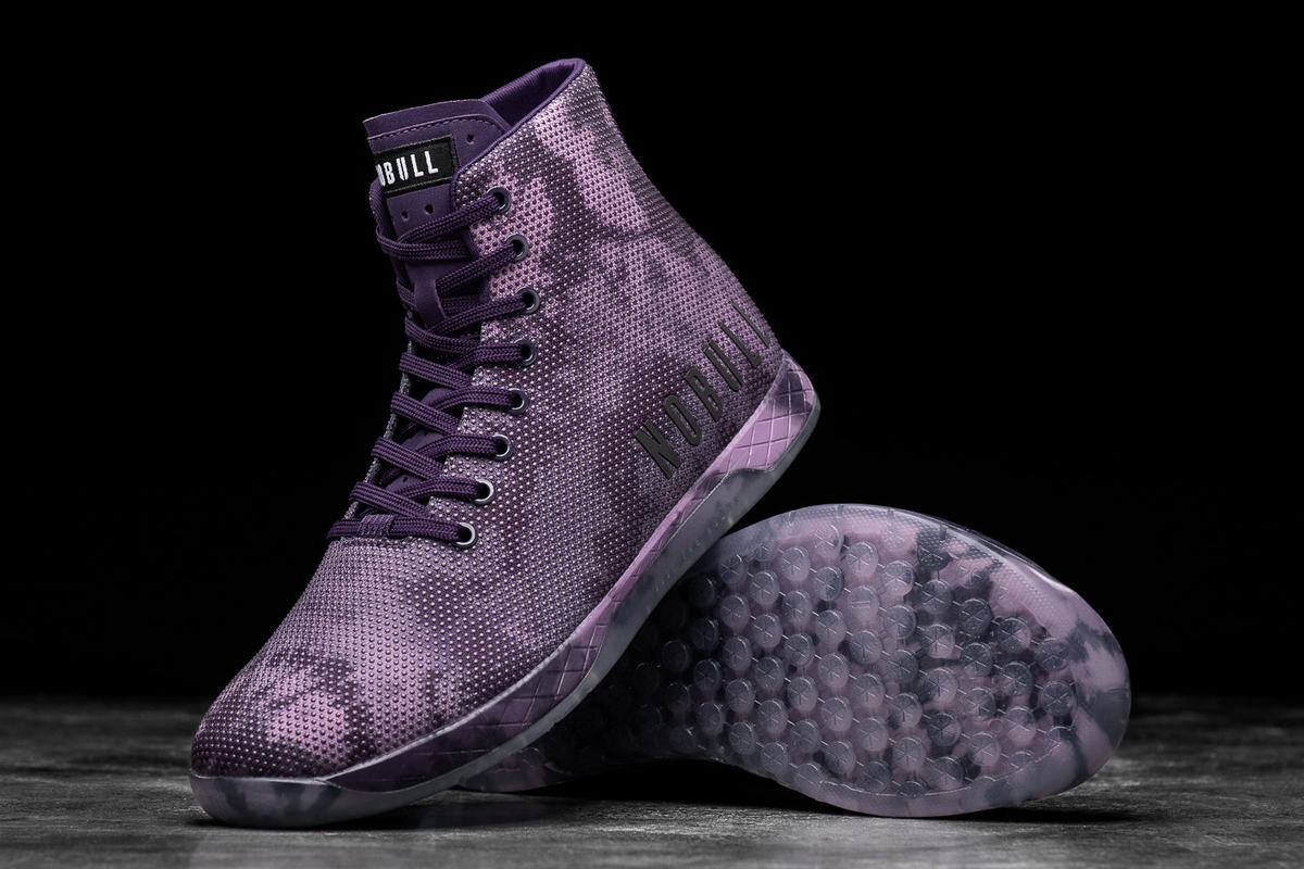 Basket Nobull Superfabric High-Top Tie-Dye Trainer Femme Violette Foncé | QZ9524683