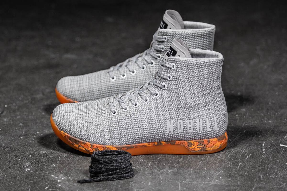 Basket Nobull Superfabric High-Top Trainer Femme Blanche Orange | FN7142596