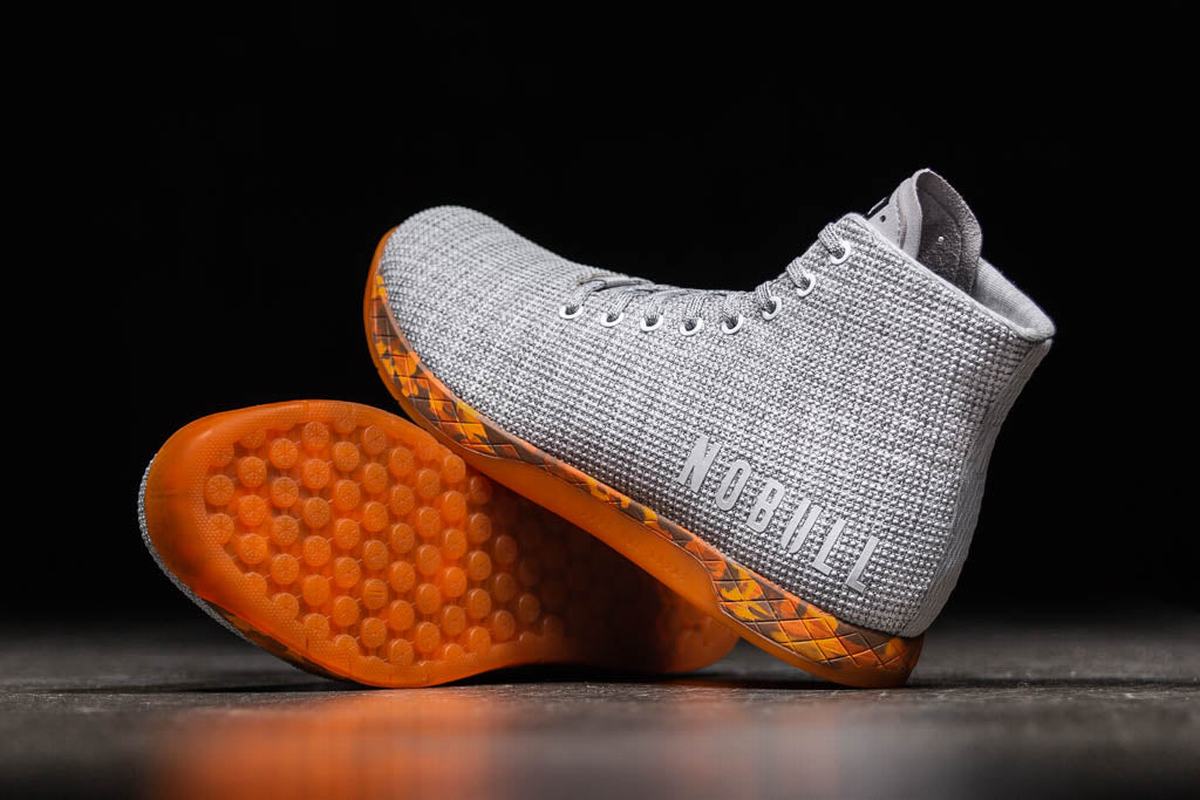 Basket Nobull Superfabric High-Top Trainer Femme Blanche Orange | FN7142596