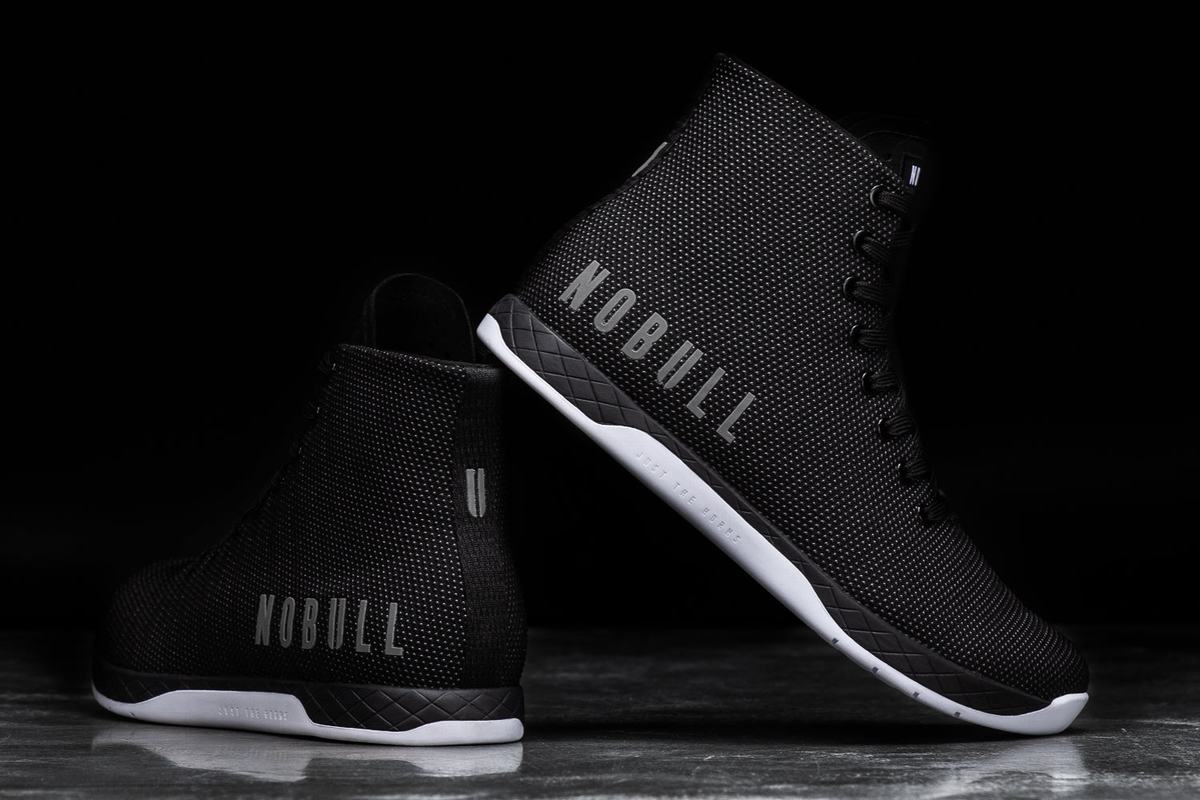 Basket Nobull Superfabric High-Top Trainer Femme Noir Blanche | JK1239504