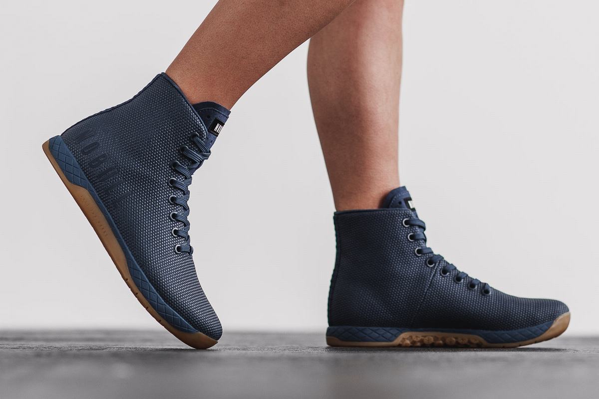 Basket Nobull Superfabric High-Top Trainer Femme Bleu Marine | OY3042196