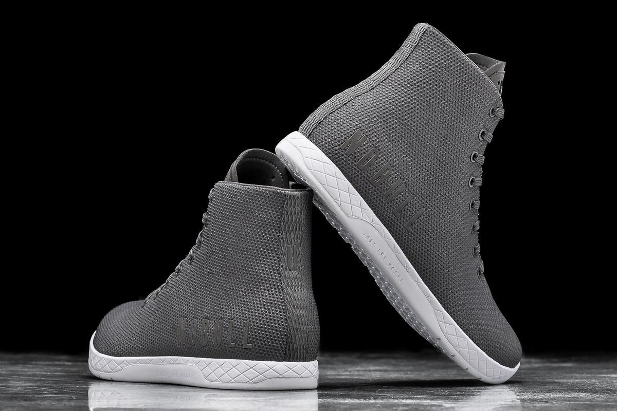 Basket Nobull Superfabric High-Top Trainer Homme Grise Foncé Blanche | TD7401623