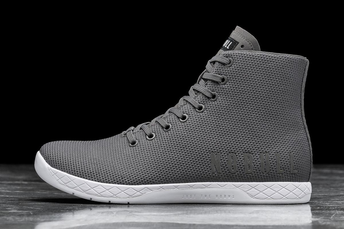 Basket Nobull Superfabric High-Top Trainer Homme Grise Foncé Blanche | TD7401623