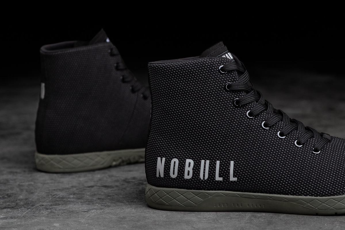 Basket Nobull Superfabric High-Top Trainer Femme Noir Vert Foncé | TO9862475