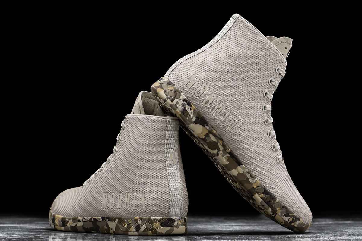 Basket Nobull Superfabric High-Top Trainer Femme Beige | YW1850726