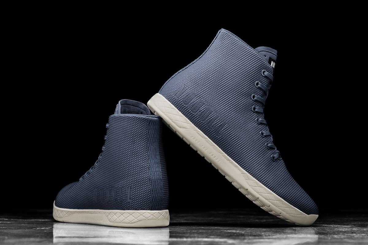 Basket Nobull Superfabric High-Top Trainer Homme Bleu Marine Blanche | ZL8625719