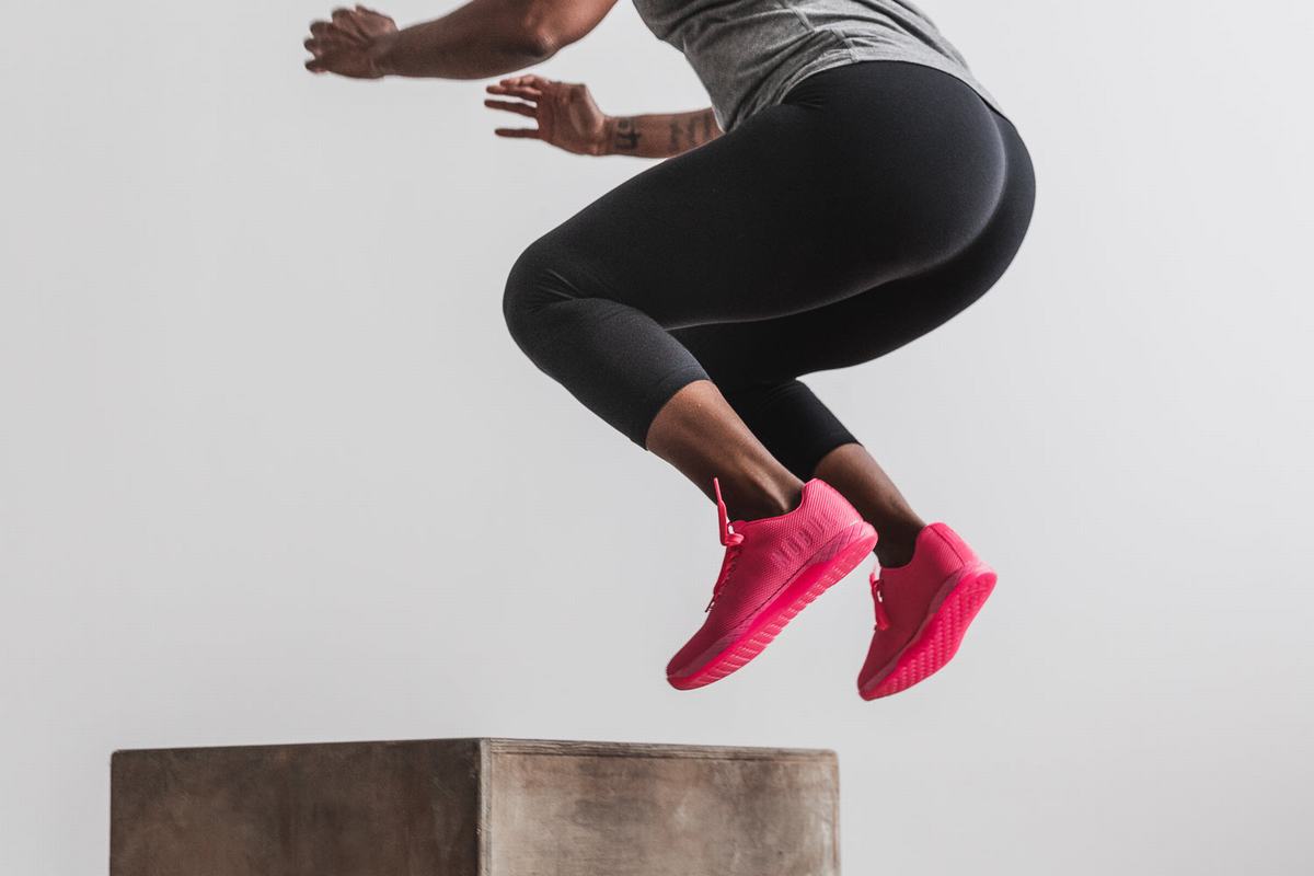 Basket Nobull Superfabric Neon Trainer Femme Rose | CX6029134
