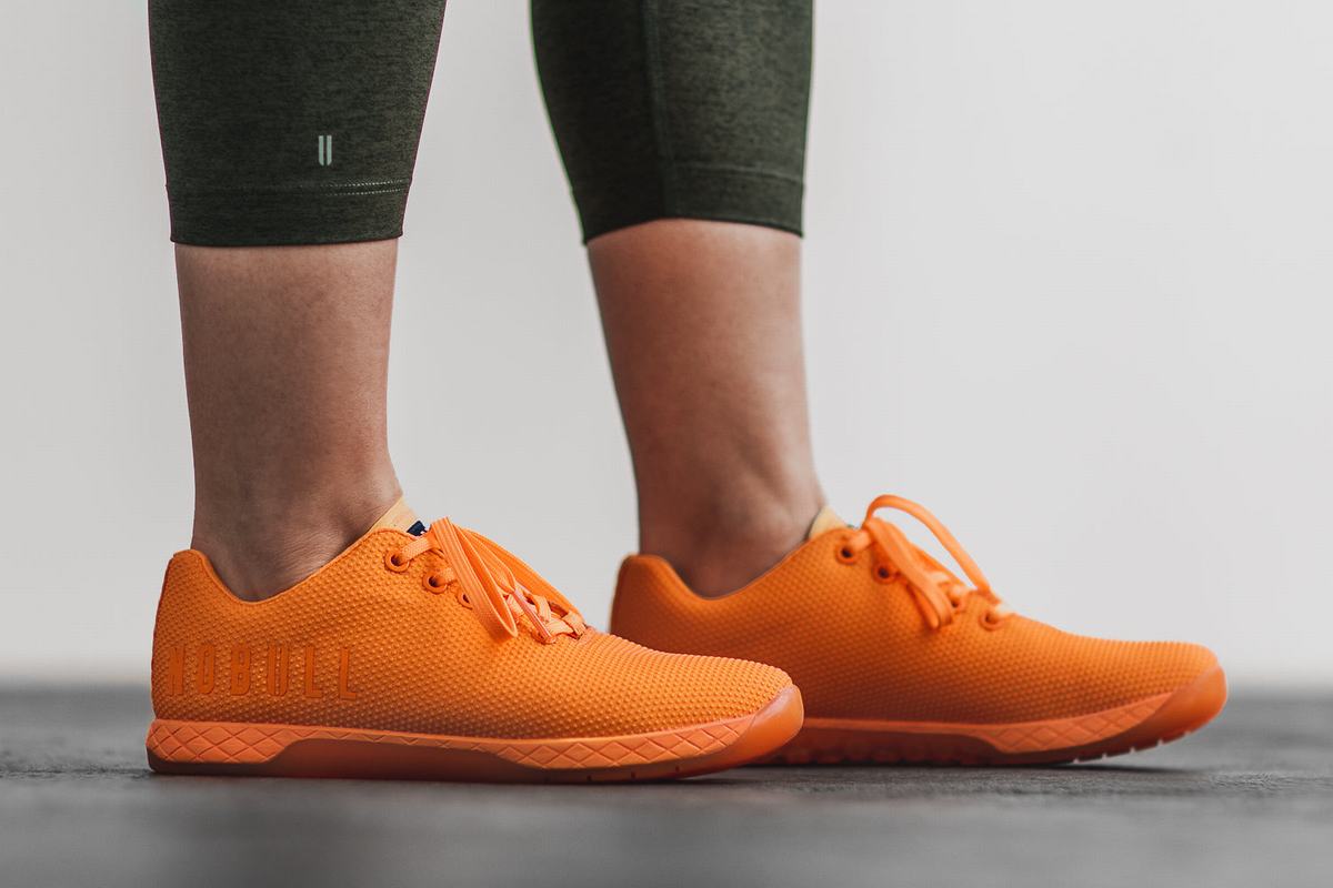 Basket Nobull Superfabric Neon Trainer Femme Orange | MW6374905