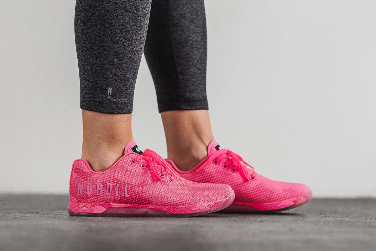 Basket Nobull Superfabric Neon Trainer Femme Rose Camouflage | NJ2958076