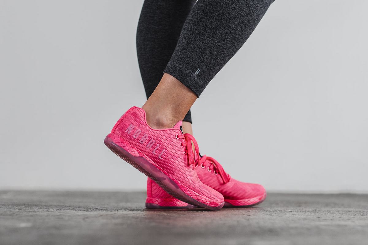 Basket Nobull Superfabric Neon Trainer Femme Rose Camouflage | NJ2958076