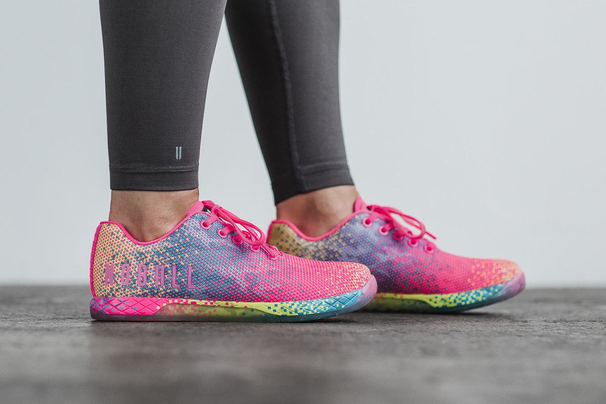 Basket Nobull Superfabric Neon Trainer Femme Rose | XB5970634