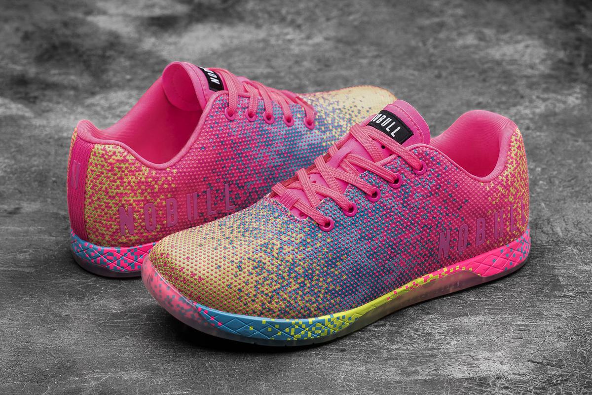 Basket Nobull Superfabric Neon Trainer Femme Rose | XB5970634