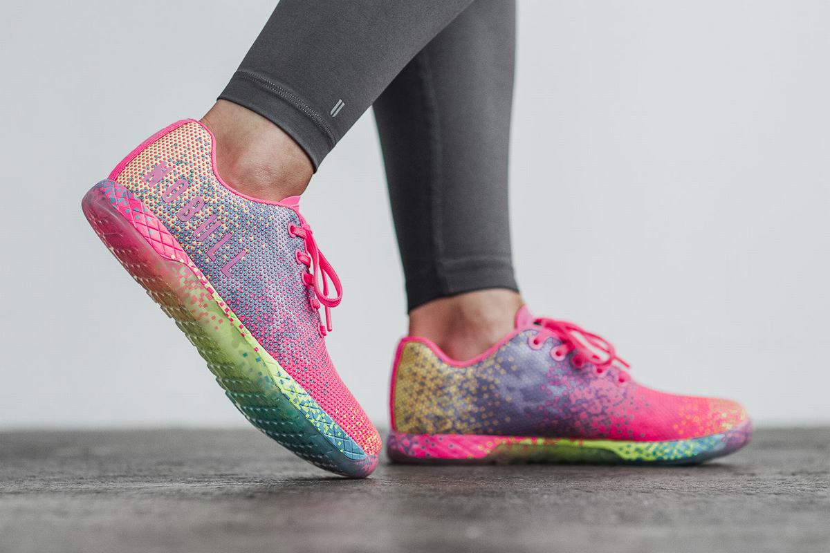 Basket Nobull Superfabric Neon Trainer Femme Rose | XB5970634