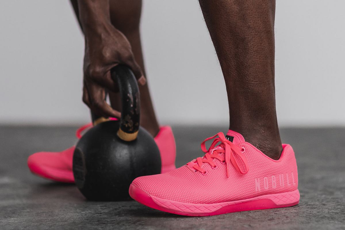 Basket Nobull Superfabric Neon Trainer Homme Rose | NG6180397