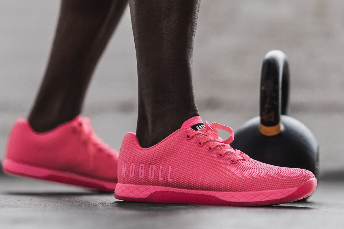 Basket Nobull Superfabric Neon Trainer Homme Rose | NG6180397