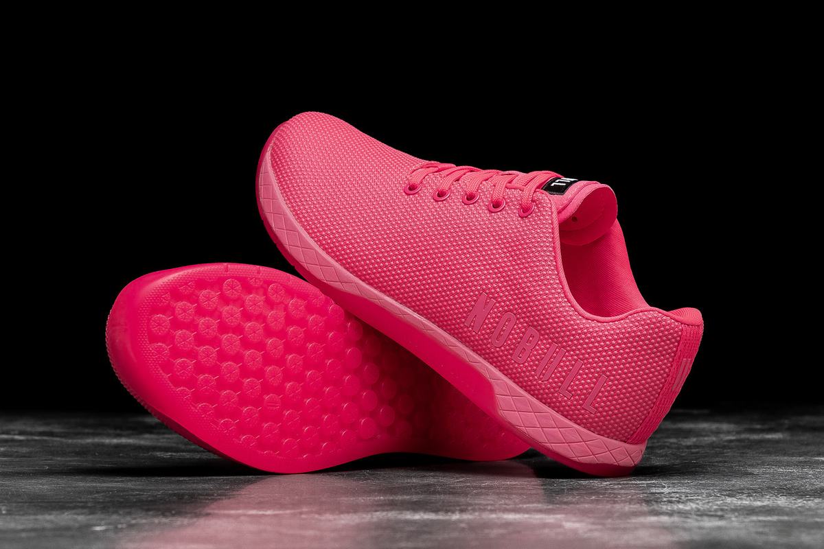 Basket Nobull Superfabric Neon Trainer Homme Rose | NG6180397